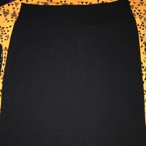 Solid Black Cassie Pencil Skirt, XL